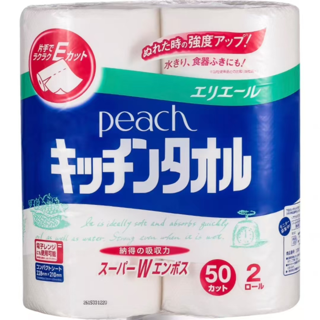 日本进口日清纺原生纸浆厨房用一次性吸水吸油加厚用纸