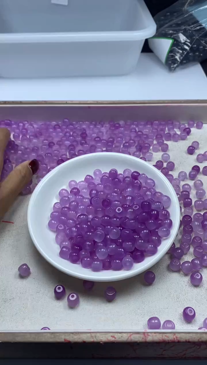 【闪购商品】玛瑙/玉髓颈饰未镶嵌w2266冰紫老型8mm*20颗