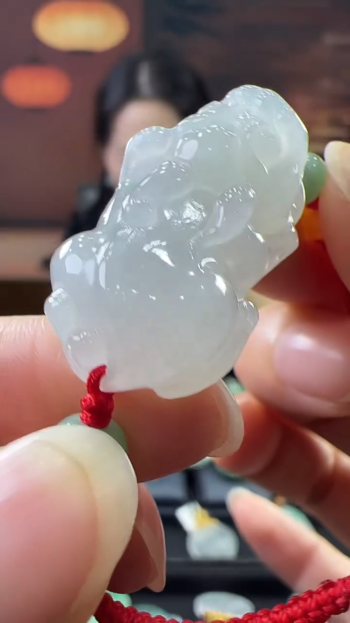 未镶嵌挂件翡翠貔貅手绳