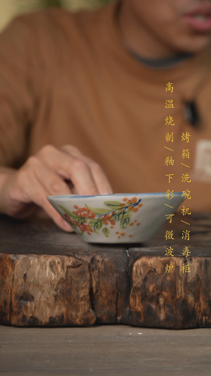 【闪购商品】瓷片景德镇高温釉下彩可微波烤箱洗碗机