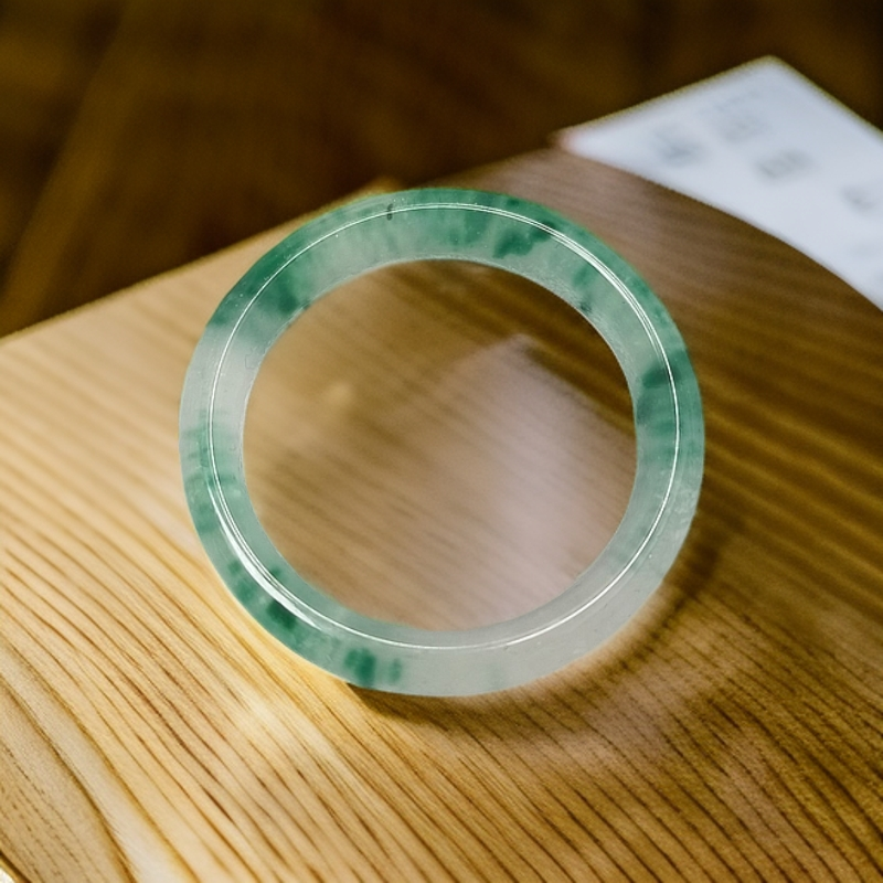 精品玉石飘花手镯 直播甄选