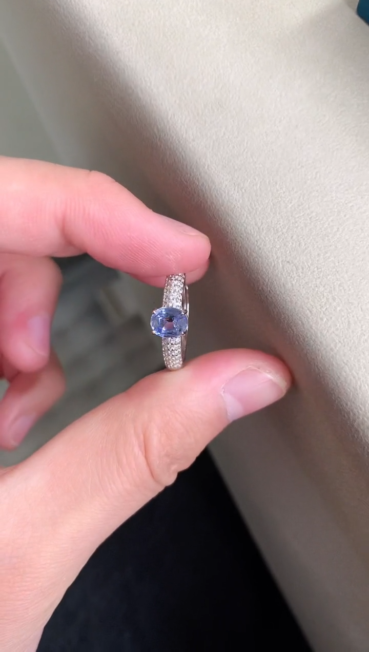 【闪购商品】蓝宝石戒指银S925镶嵌戒指