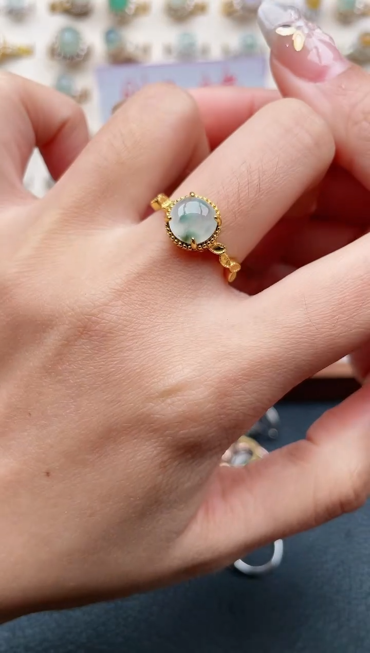 【闪购商品】翡翠戒指银S925镶嵌1111