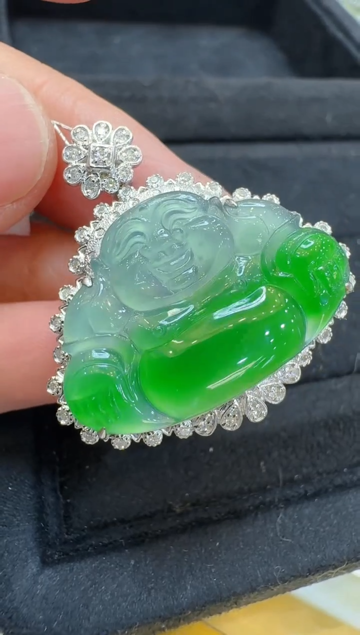 【闪购商品】翡翠吊坠(不含链)18K金镶嵌多样性团购发一件