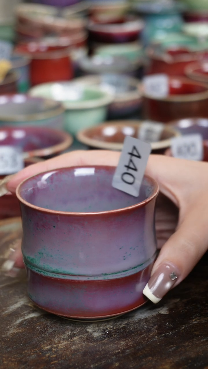 摆件钧瓷精品窑变茶器