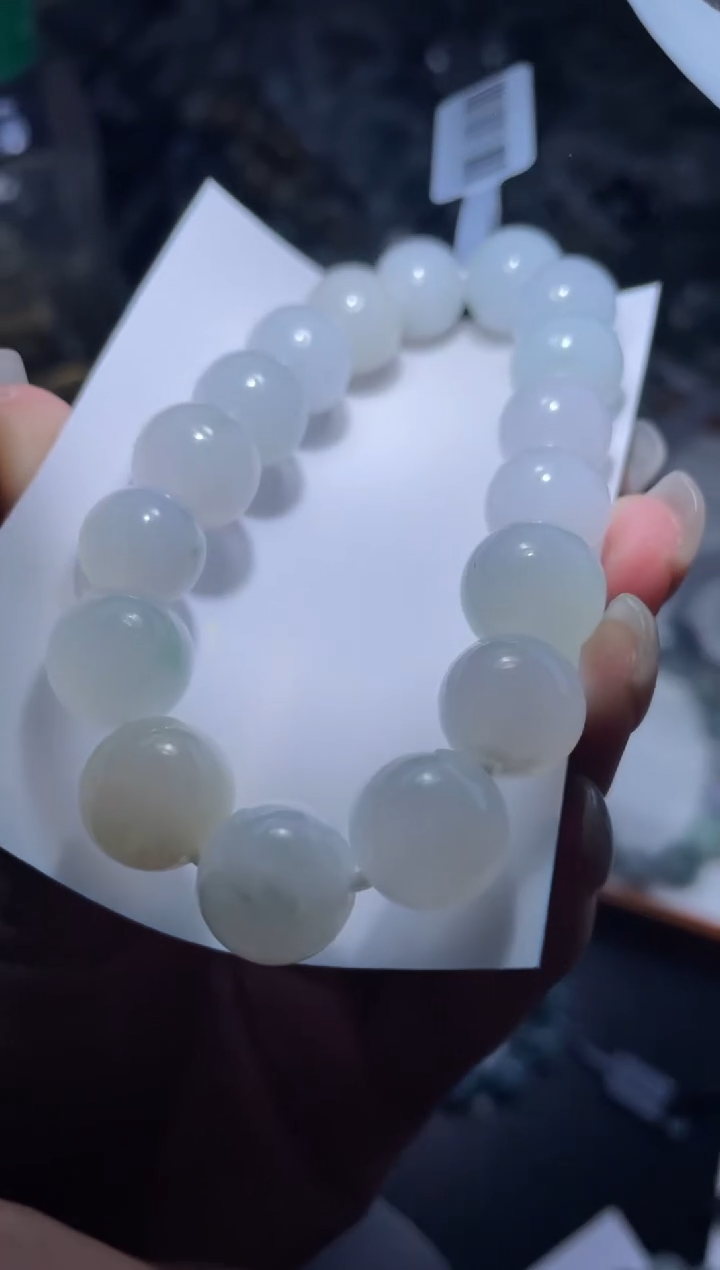 【闪购商品】定制翡翠未镶嵌天然缅甸A货翡翠手串83尺寸11+