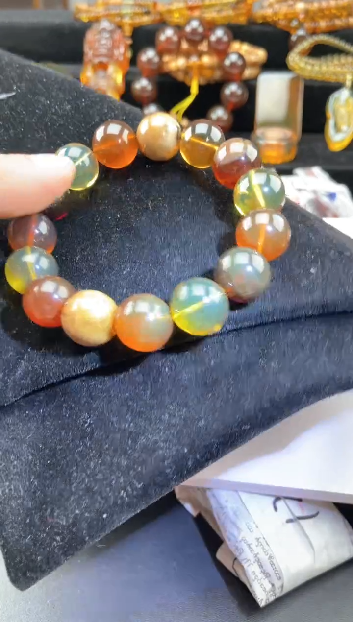 【闪购商品】未镶嵌琥珀手链多宝手串14