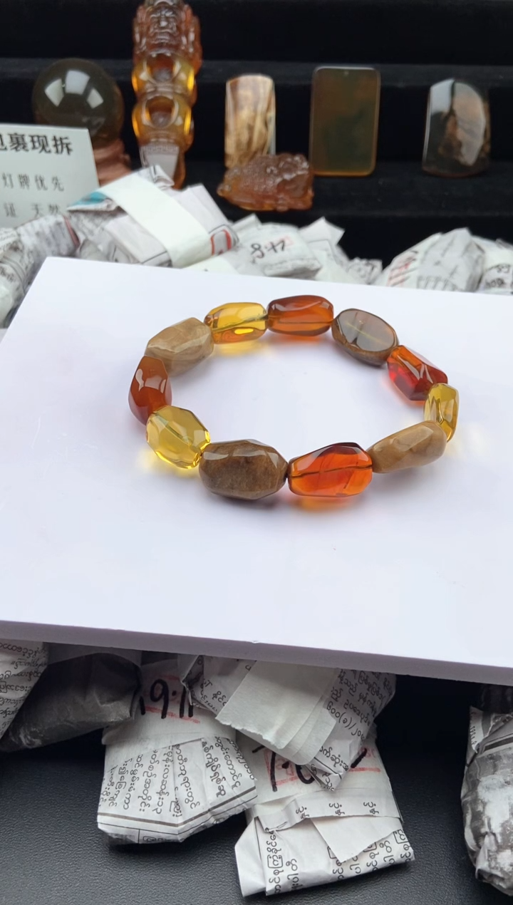 【闪购商品】琥珀手链未镶嵌多宝随形手串