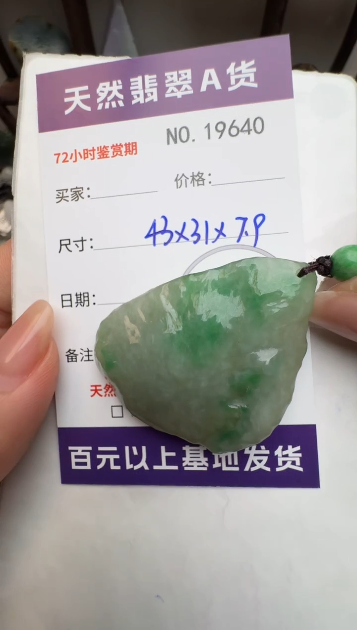 【闪购商品】翡翠颈饰未镶嵌原石19640