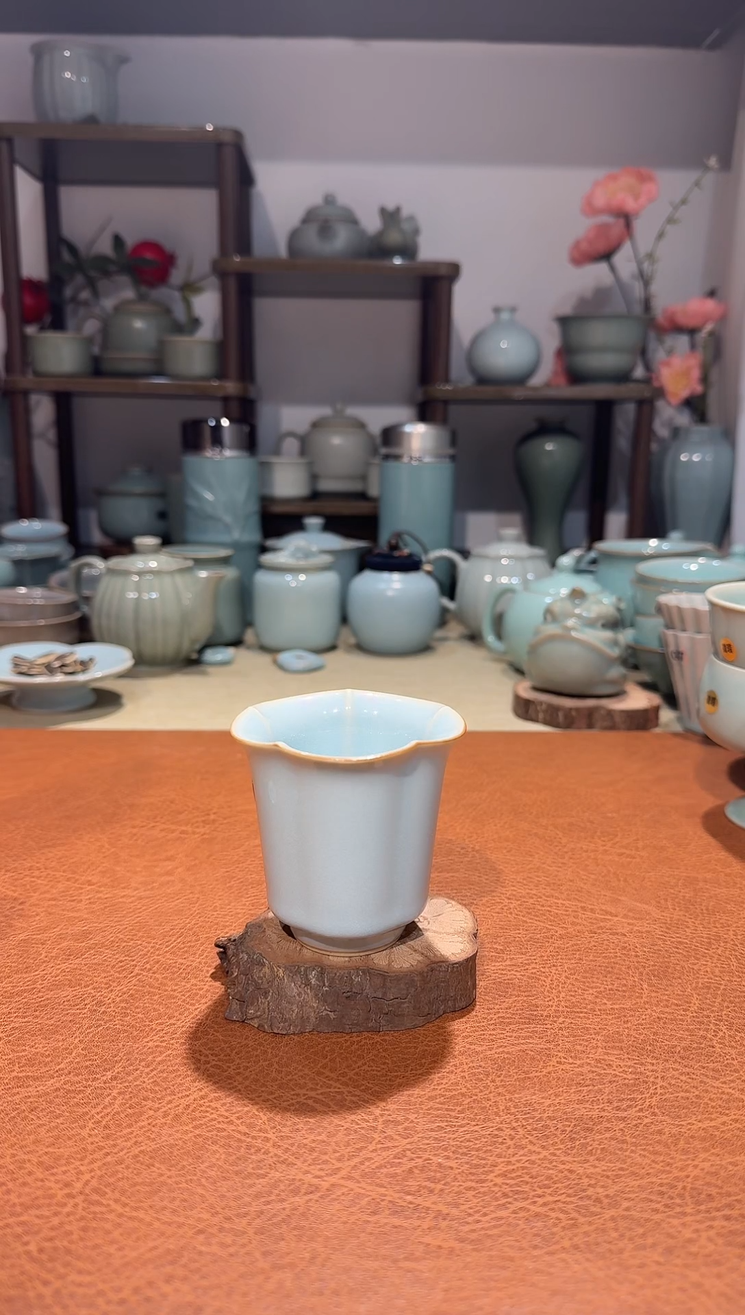 其他瓷021束花杯 天青釉一级精品 主人杯闻香杯*