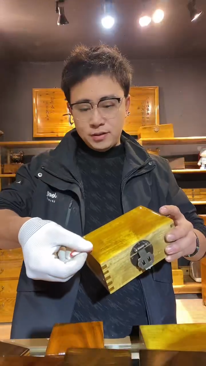 金丝楠,木制品金砖盒141