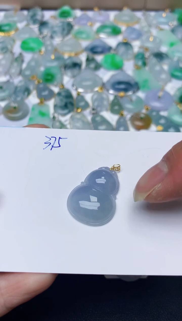 【闪购商品】翡翠颈饰18K金镶嵌天然翡翠A货   