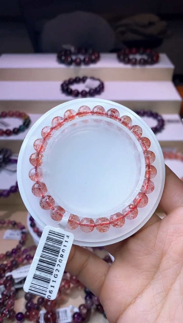 【闪购商品】水晶手链未镶嵌金草莓单圈7m+