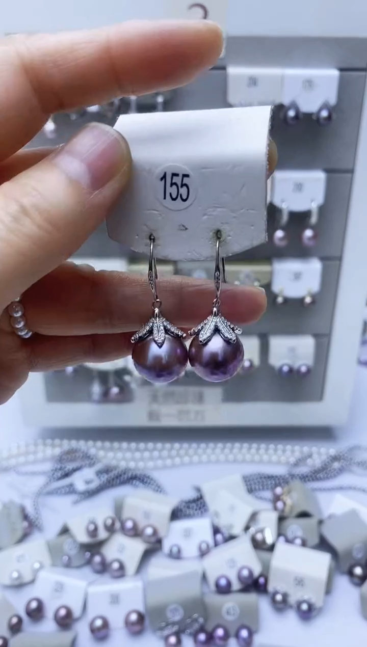 【闪购商品】淡水珍珠耳饰银S925镶嵌155