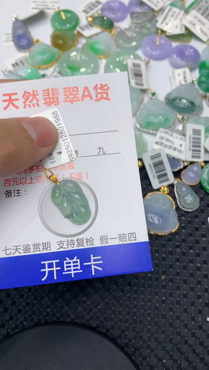 【闪购商品】翡翠颈饰18K金镶嵌11111111111