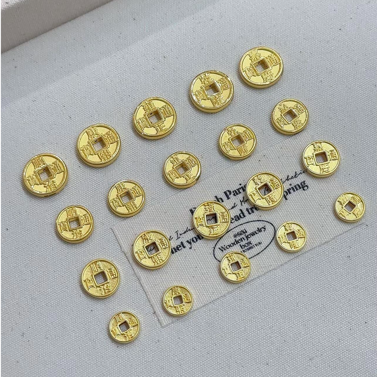黄金999五帝币钱币足金转运珠