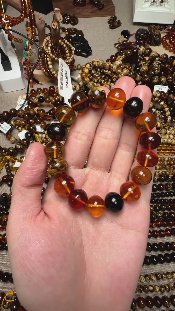【闪购商品】琥珀手链未镶嵌抚顺琥珀