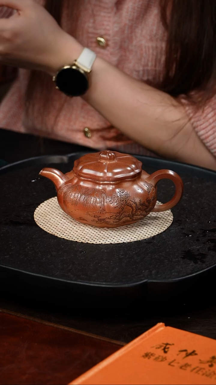 茶壶紫砂杨美君 葵仿古96 龙骨金砂柴烧