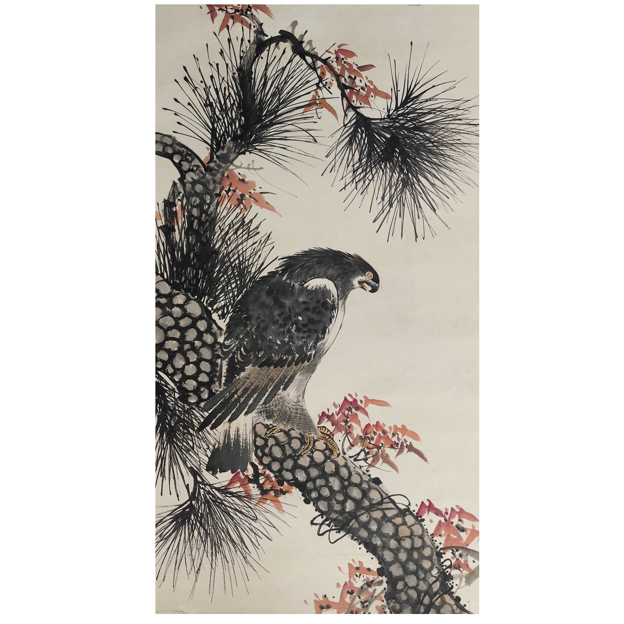 LOT.482 《松鹰》108*47cm 纸本设色立轴