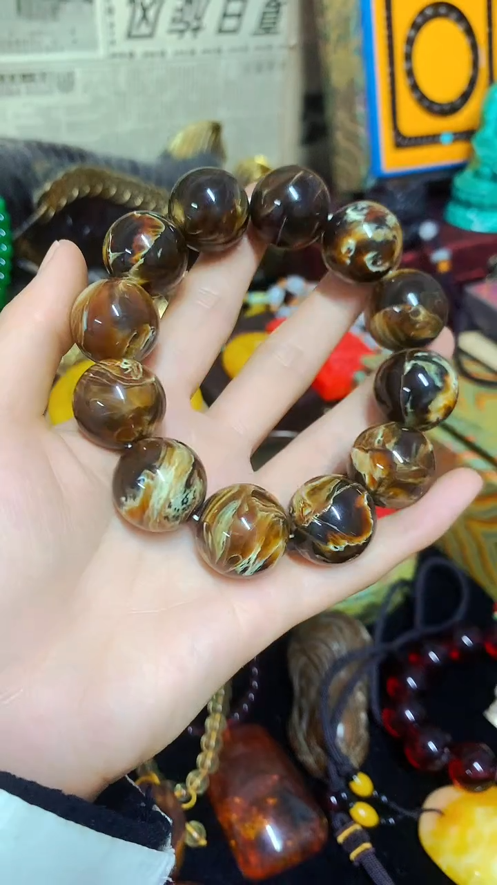 【闪购商品】琥珀手串未镶嵌主播推荐主播推荐
