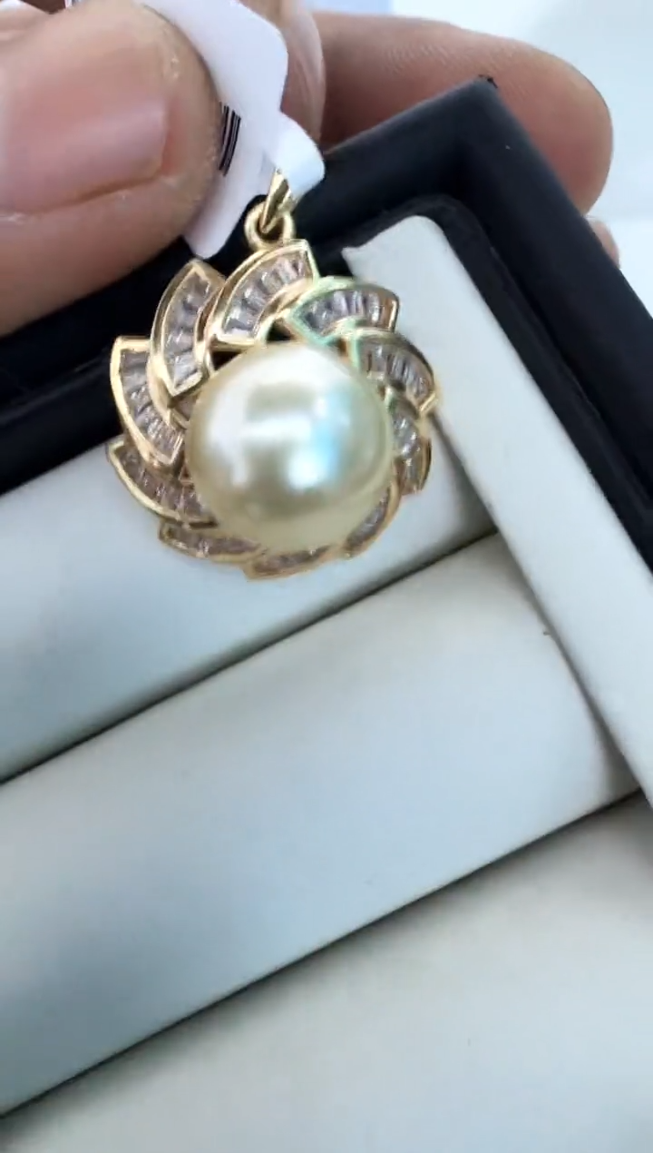 【闪购商品】海水珍珠颈饰银S925镶嵌吊坠