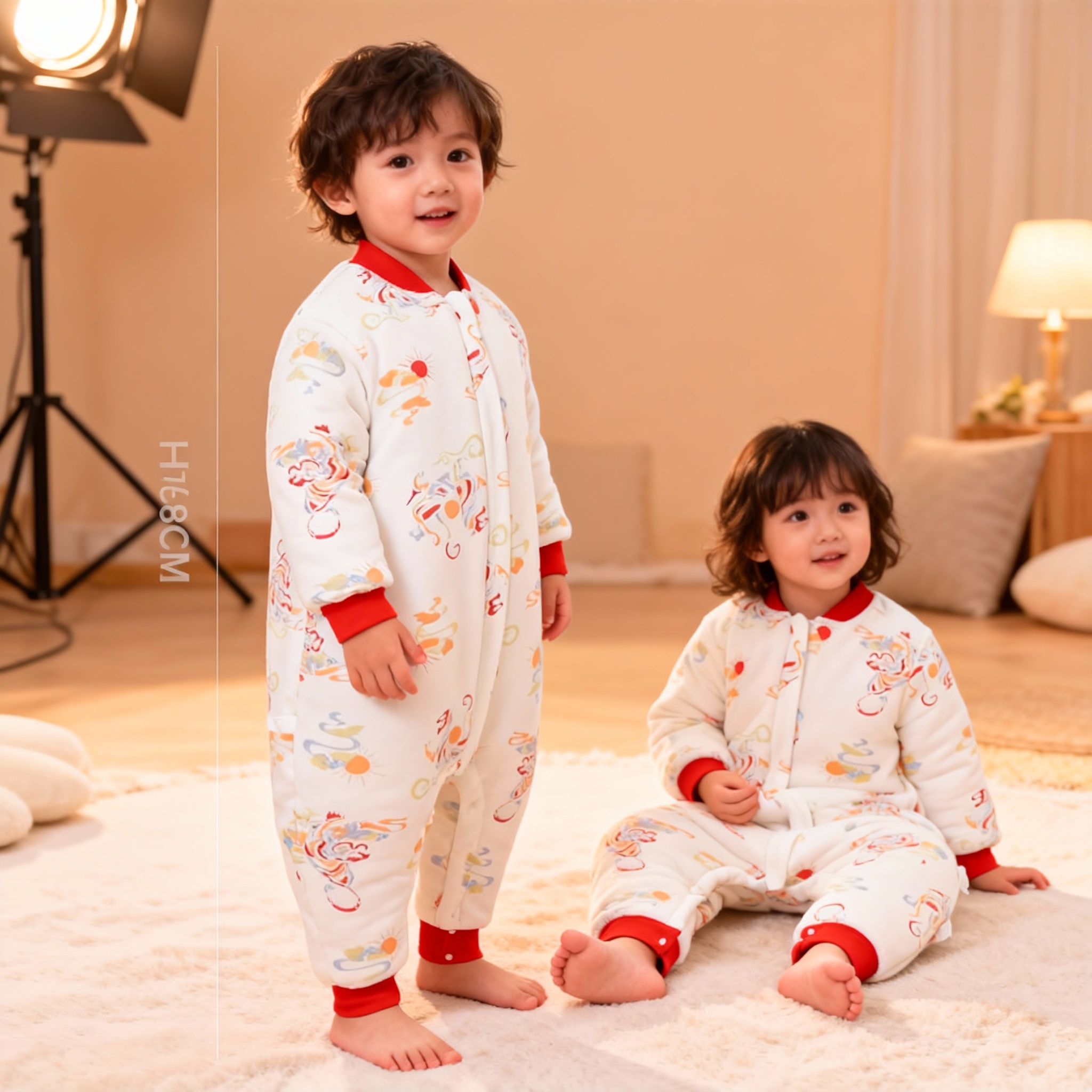 加棉分腿纯棉夹棉婴儿睡袋厚款夹棉防踢被