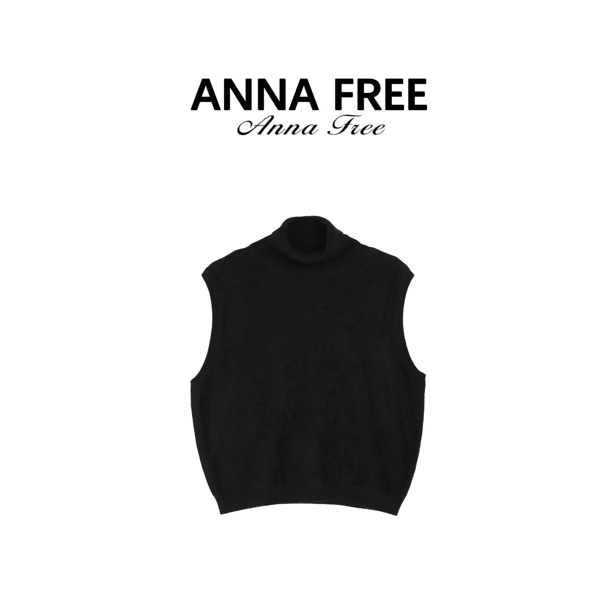 ANNA FREE 100水溶羊毛无袖毛衣背心25秋新款外搭马甲设计感Z8653
