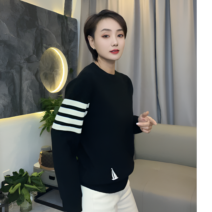 TB专版帆船四条杠毛衣针织衫男士秋冬毛衣百搭圆领休闲保暖男装