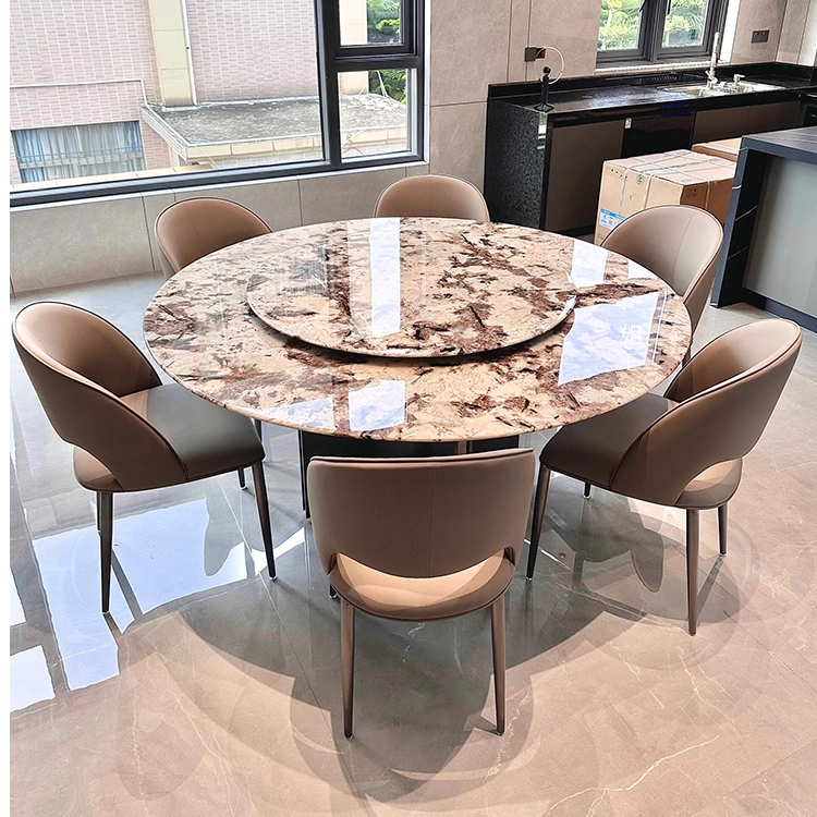 【圆桌-现货编号】雪山兰天然奢石高级品相餐桌圆桌包转盘包底座