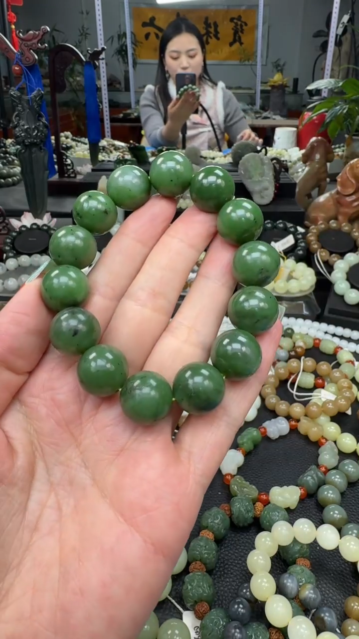 未镶嵌手串和田玉新疆白玉卡16