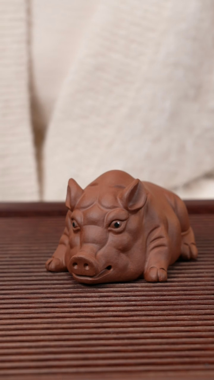 【闪购商品】紫砂茶宠紫泥野猪