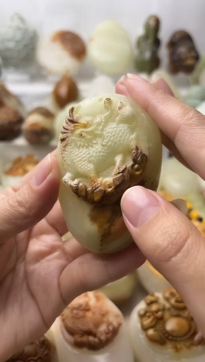 石材古青石棉纹正常不退换麒麟