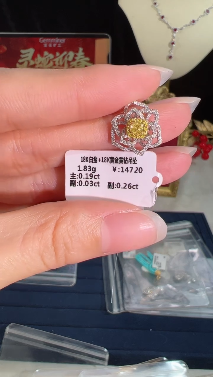 【闪购商品】钻石颈饰18K金镶嵌BN5840#-#31