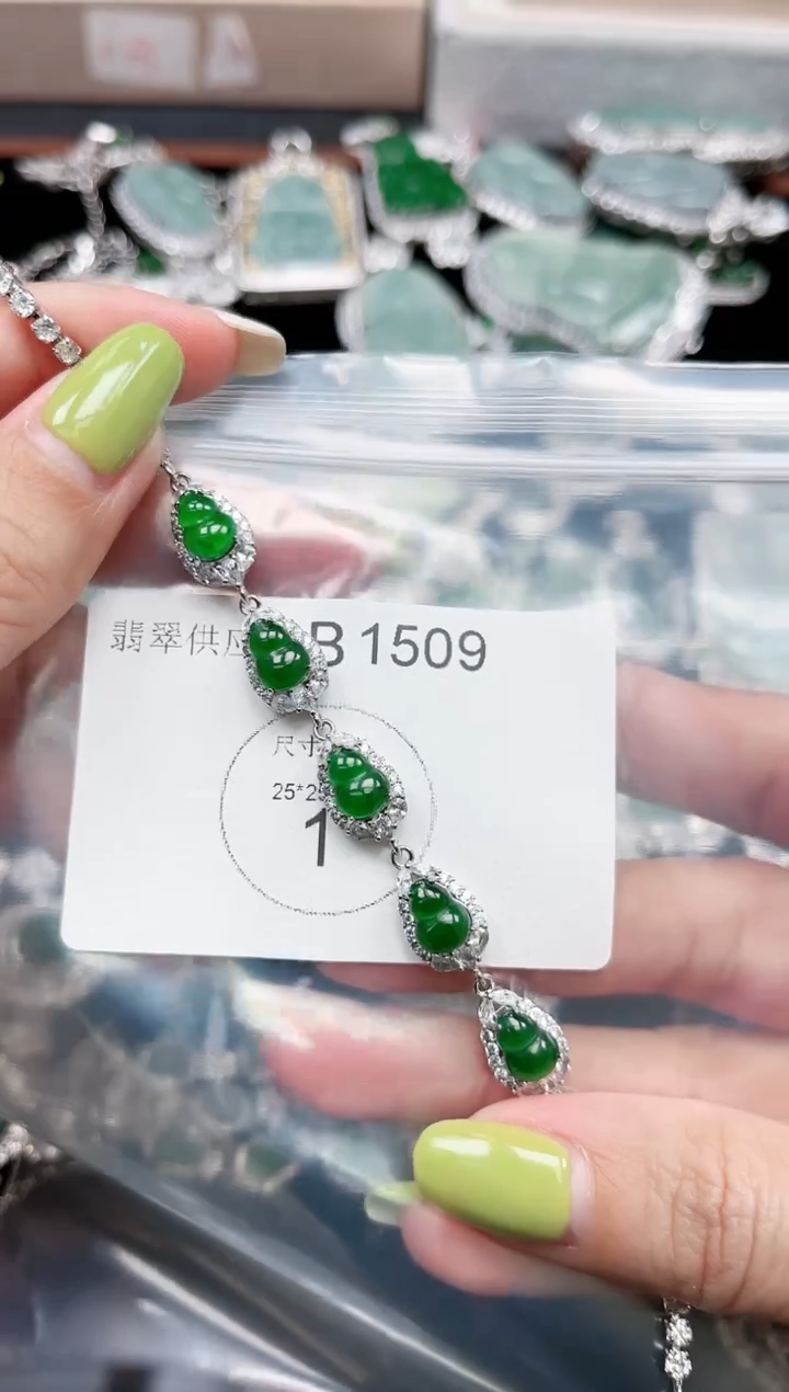 【闪购商品】翡翠颈饰未镶嵌赠皮绳1509