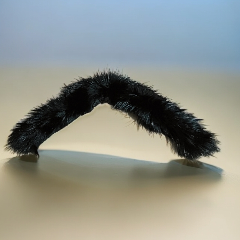 黑色通用真毛毛领