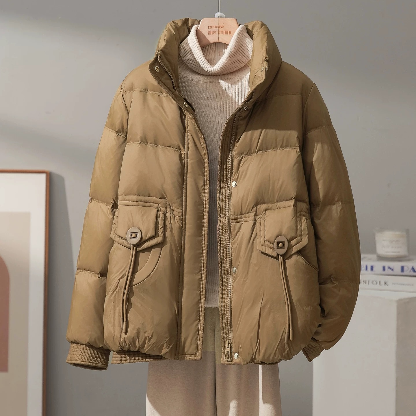 D-Y0119羽服立领厚款常规款速干常规袖羽绒服宽松时尚冬季中老年