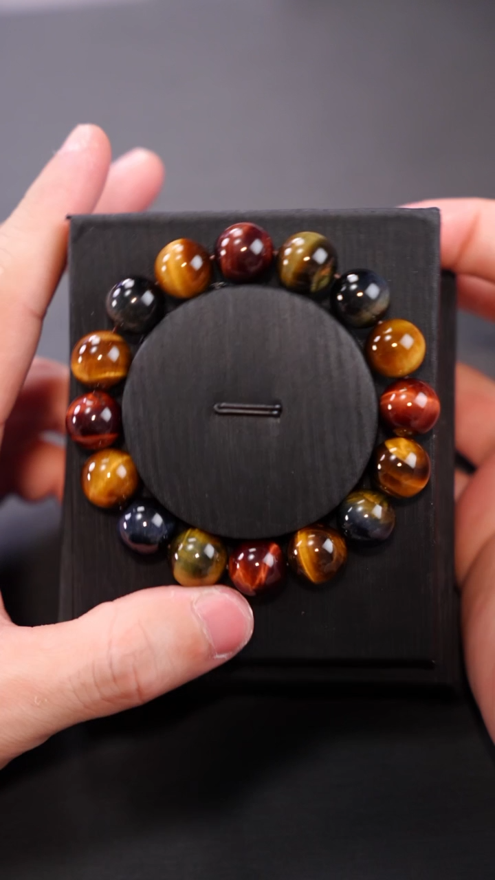 【闪购商品】木变石（虎睛石）单圈未镶嵌Q015彩虎眼单圈12mm