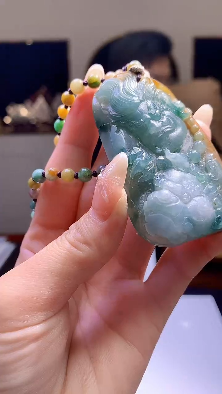 【闪购商品】定制翡翠未镶嵌8003jj-毛货挂件49