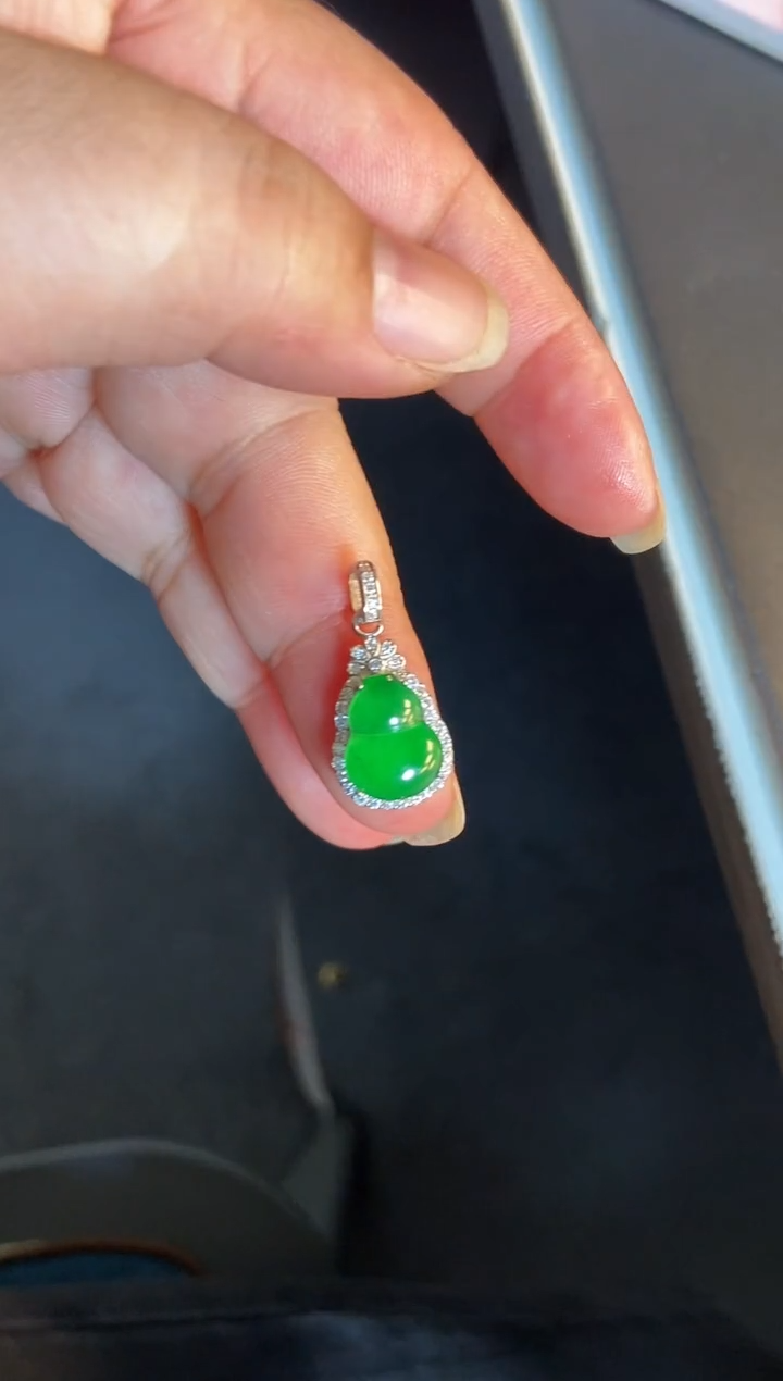 吊坠(不含链)银S925镶嵌翡翠1