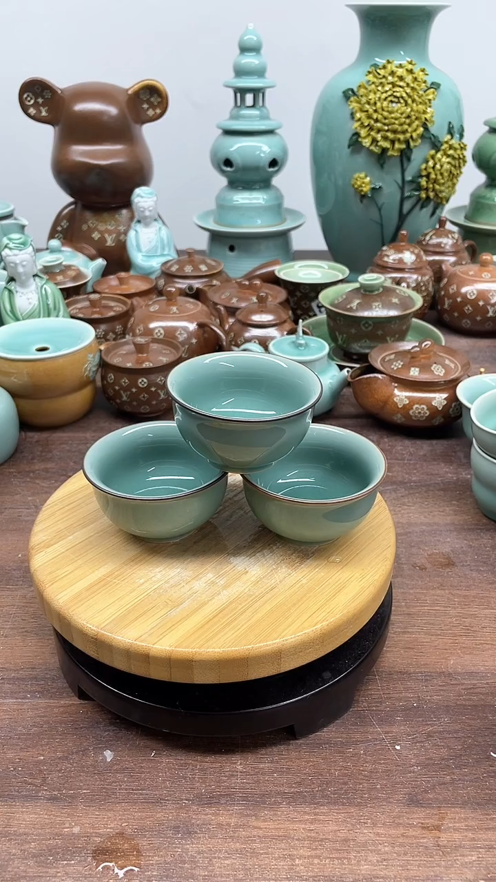 特价青瓷 慧语瓷坊 微瑕3个