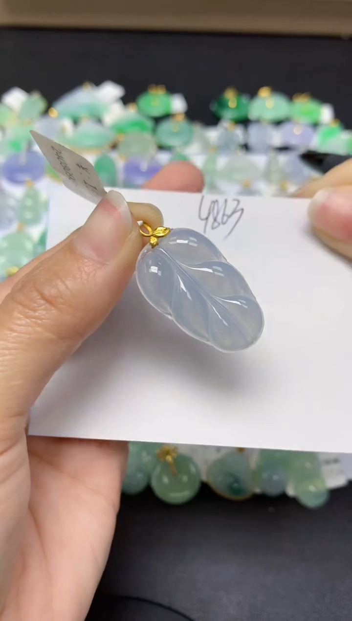 【闪购商品】翡翠颈饰18K金镶嵌 天然翡翠A货