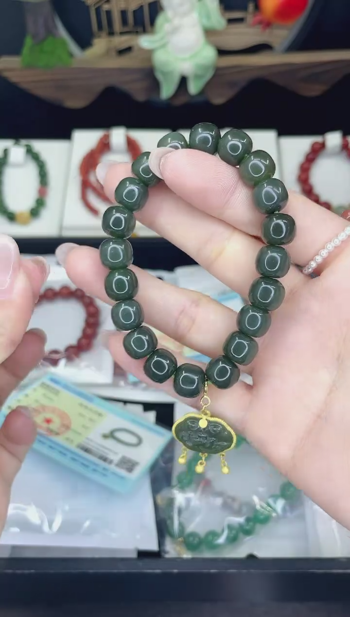 【闪购商品】和田玉（青玉）手链未镶嵌和田玉手链