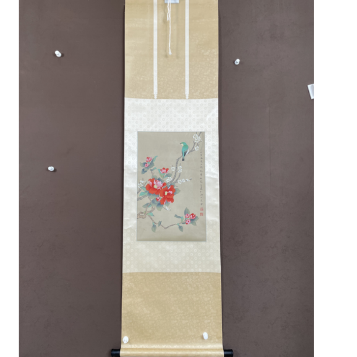 M-Z-LYC-2588 梅兰芳 工笔花鸟 59cm*37cm 轴-A