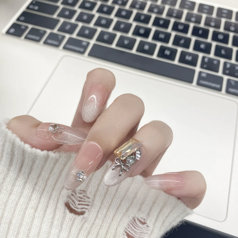 【浮光浅梦】少女感手工穿戴甲气质温柔美甲显白秋冬好看可拆卸甲片