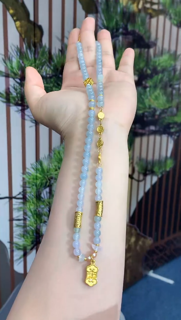 翡翠未镶嵌颈饰599-春日珠宝