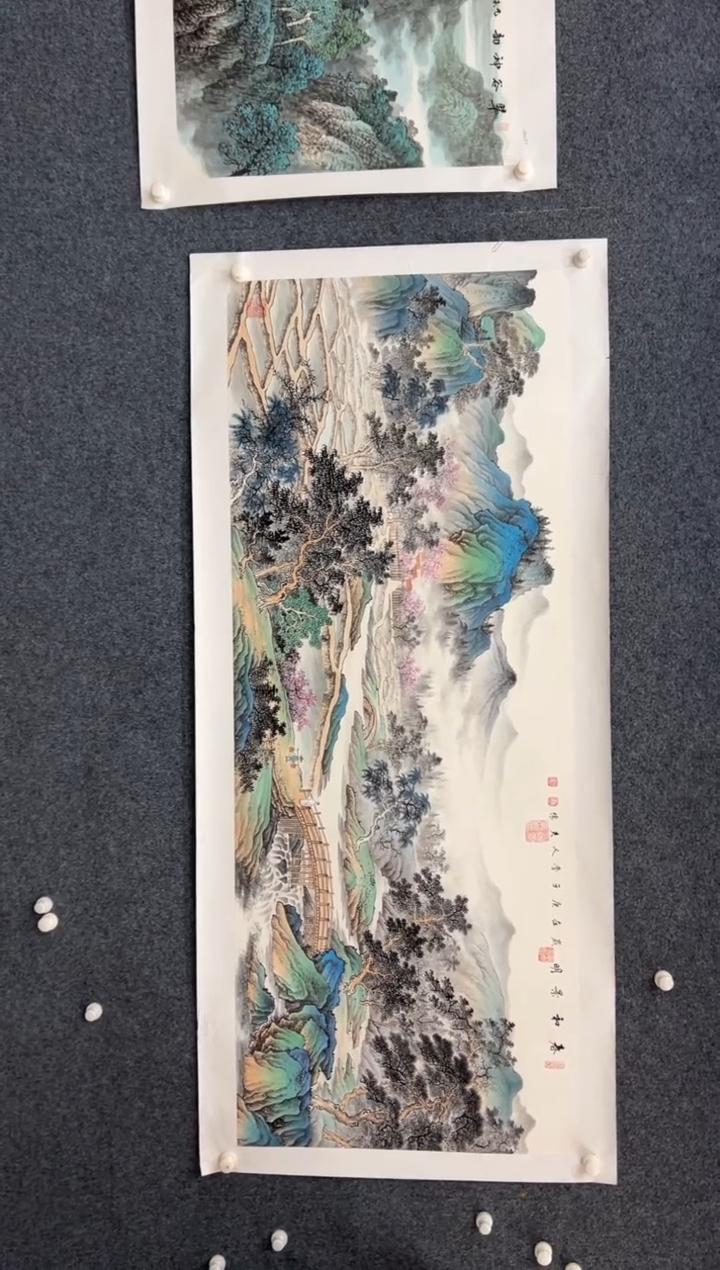 【闪购商品】国画1.30-王夫怀-6尺山水-050