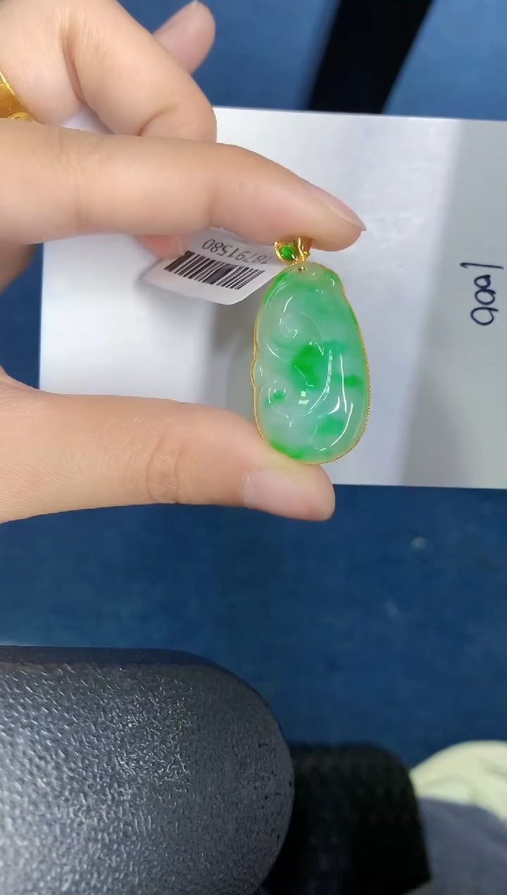 【闪购商品】翡翠颈饰18K金镶嵌000000000