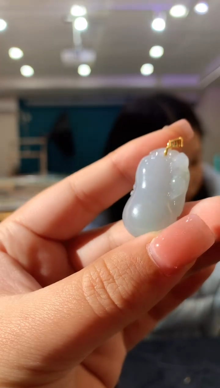【闪购商品】翡翠吊坠(不含链)18K金镶嵌117zfp翡翠时尚