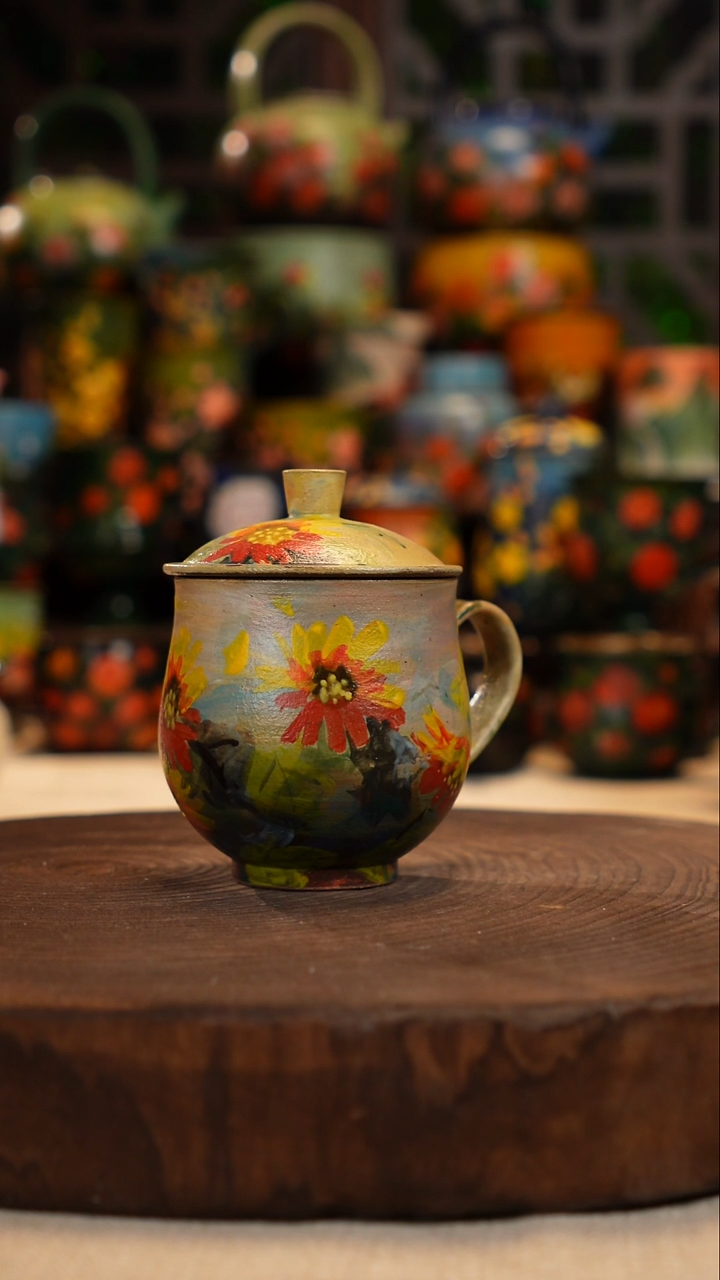 油画    釉下彩   杯子