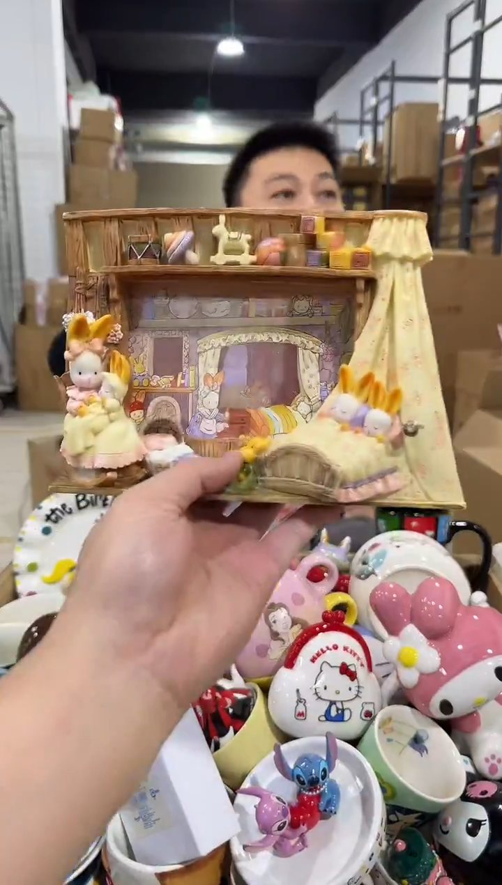 瓷片小号原盒时尚兔音乐相框